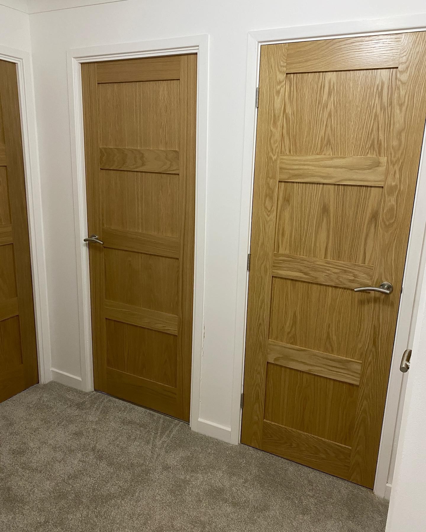 Pair of oak shaker internal doors